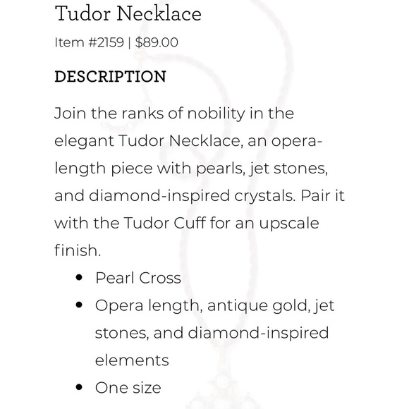 Cabi - Tudor Set. Gold and Silver Pendant Necklace with matching Cuff Bracelet - Picture 3 of 6